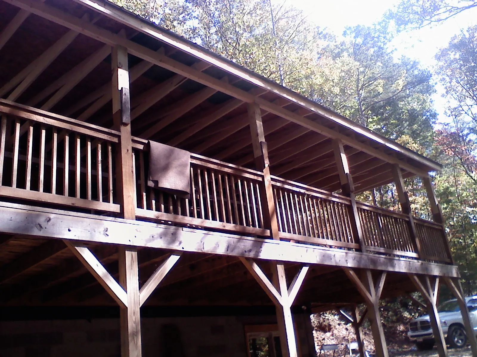 Timber framing under a new elevated porch and deck — Roof Leak Repair in Point Clear by Roofing Brothers